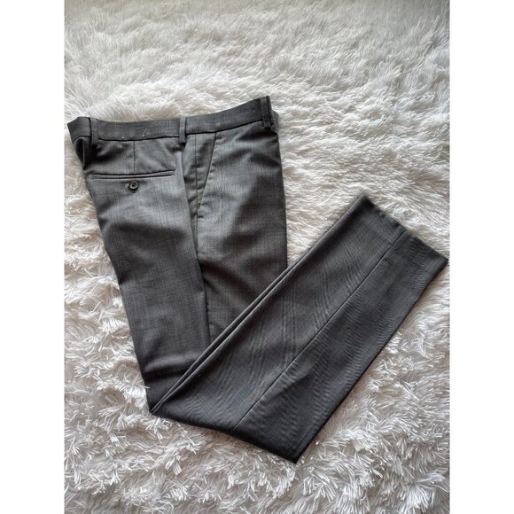 Express Men's Gray Wool Blend Vest & Pant Suit Set Size 32X32 - Picture 10 of 11